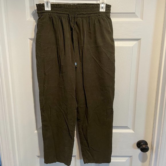 ZARA Green Corduroy Pants - Picture 1 of 3